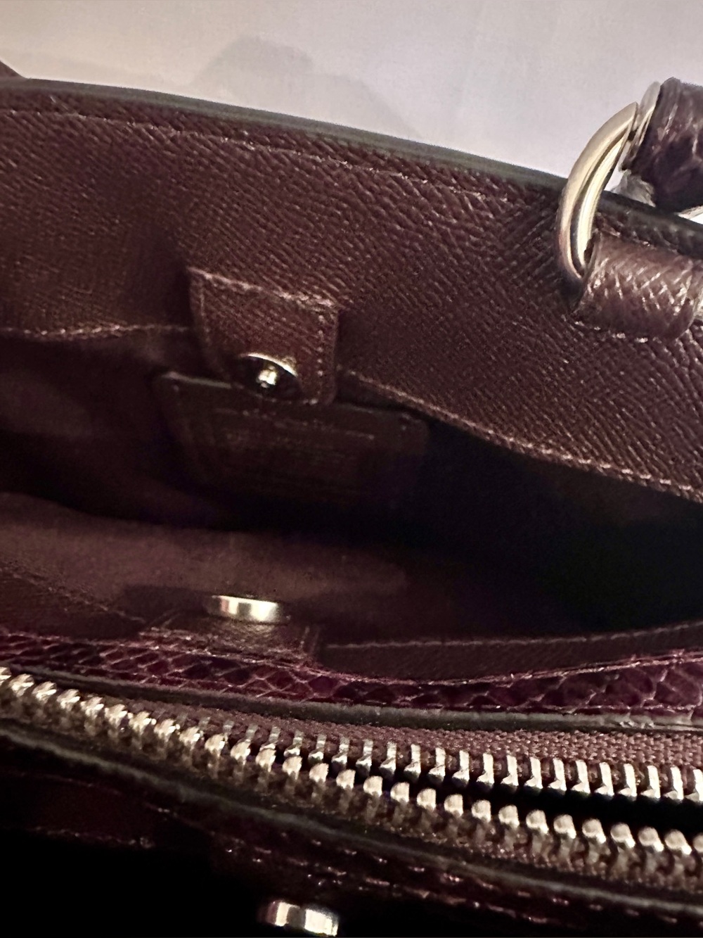 Coach Dark Brown / Mahogany Leather Satchel Top Handle Crossbody Purse NWOT - Picture 11 of 14